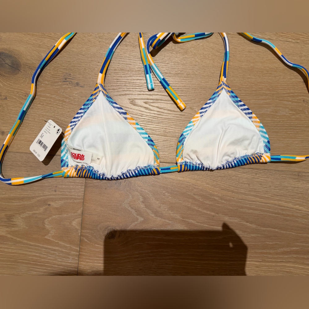 NWT Solid & Striped Raine multicolor Bikini Top - Picture 3 of 7